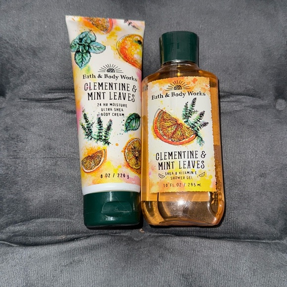 Clementine and Mint Leaves Body Cream and Body Wash- Discontinued BBW - Picture 1 of 2